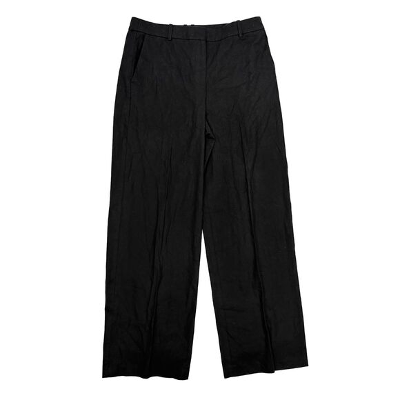 J.CREW Tall Linen-Blend Remy High Rise Wide-Leg Pant 10T Black NWT B22 - Picture 2 of 6